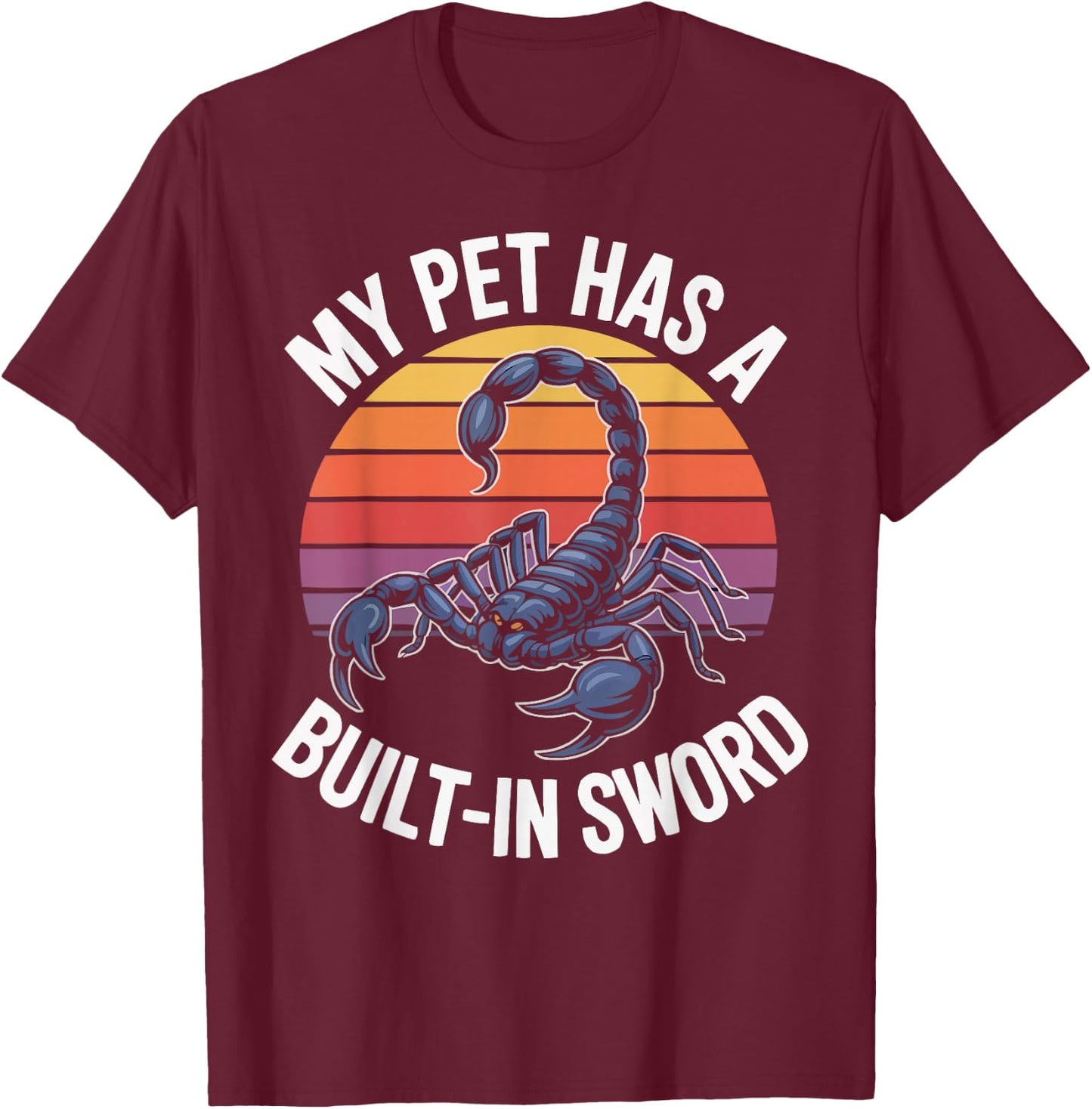 Venomous Scorpion Design Wildlife Animal Arachnid T-Shirt - T-Shirt | Maroon