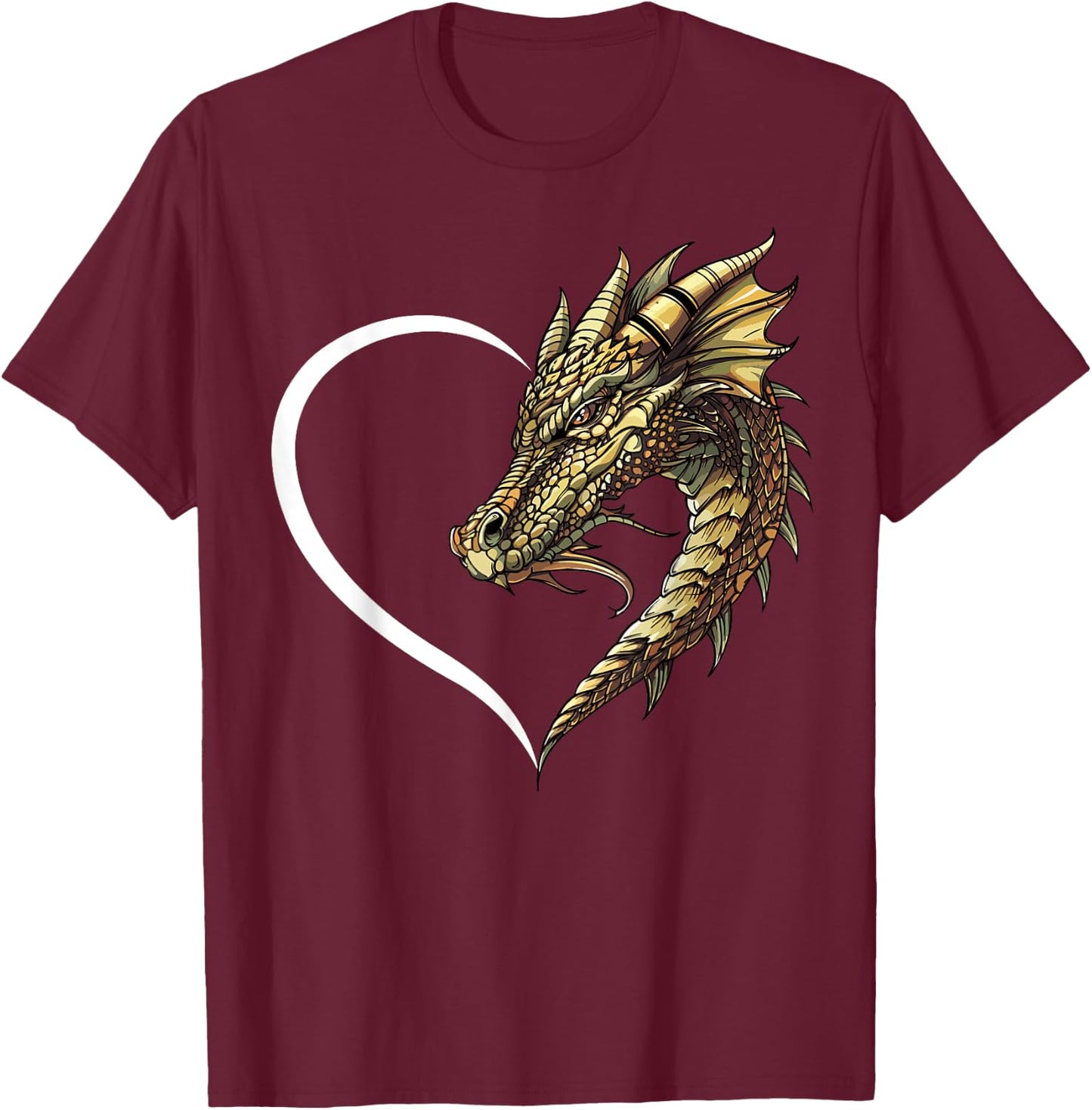 Dragon Shirts Girls Kids Heart Cute Dragon T-Shirt - T-Shirt | Maroon