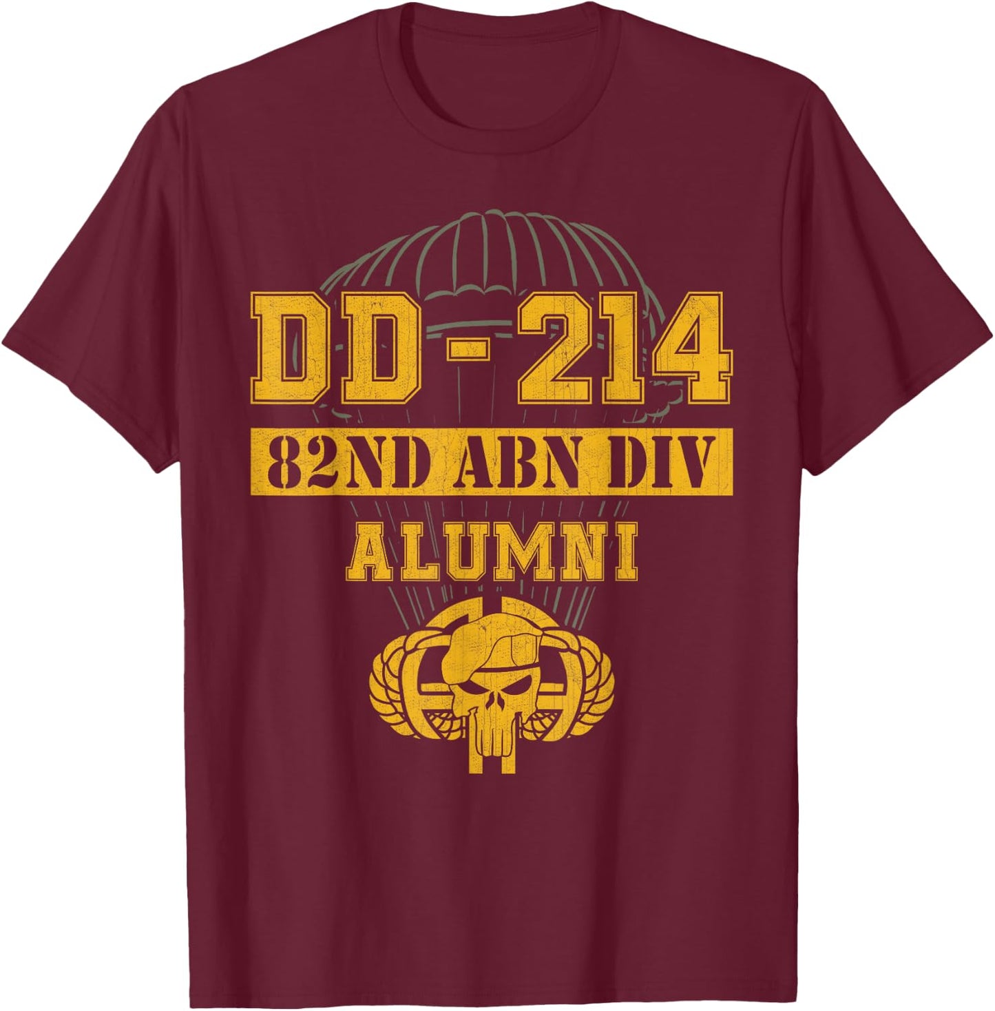 DD214 Alumni 82nd Airborne Veteran Retirement Shirts T-Shirt - T-Shirt | Maroon