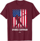 American Flag Swing Spence Coffman Prospect Baseball Fan T-Shirt - T-Shirt | Maroon