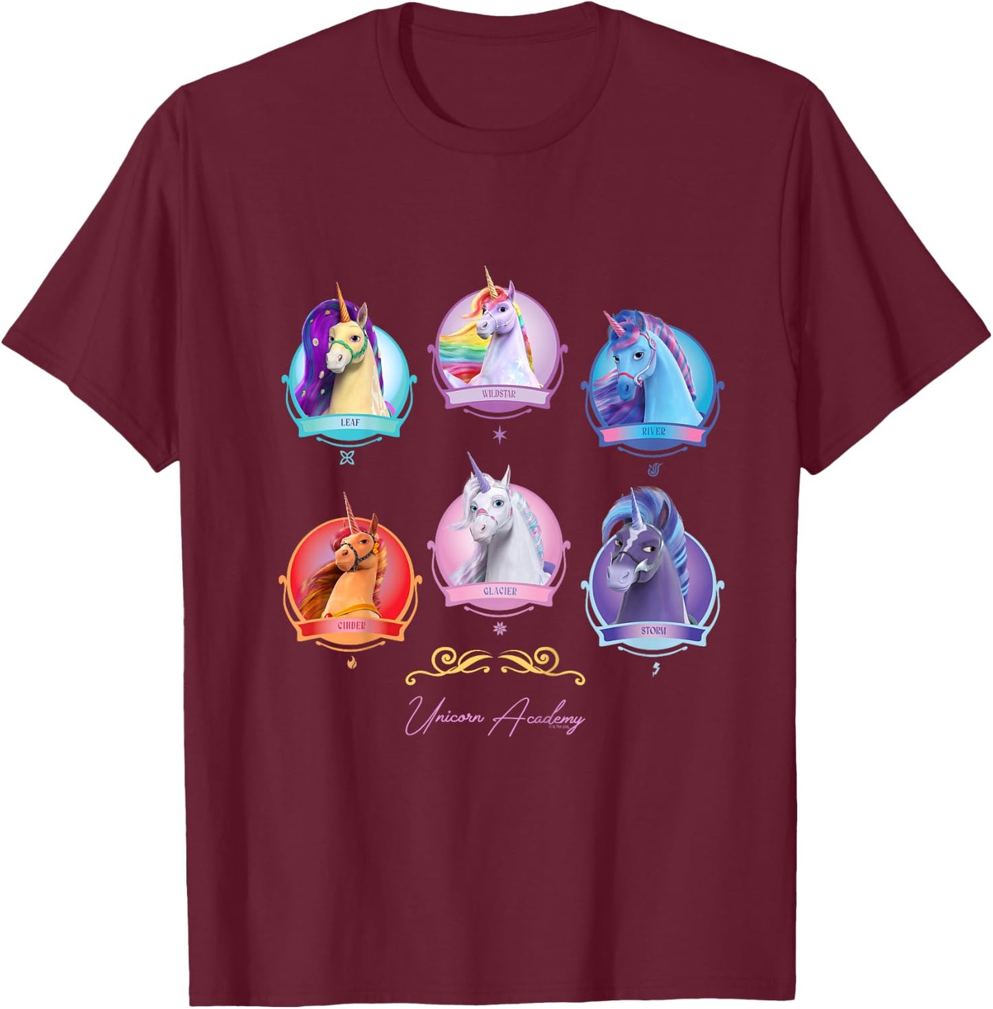 Kids Group Unicorn T-Shirt - T-Shirt | Maroon