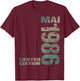Limited Edition Mai 1986 Mann Frau 40. Geburtstag T-Shirt - T-Shirt | Maroon