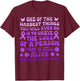 Dementia Alzheimer's Awareness Women Purple Flower Butterfly T-Shirt - T-Shirt | Maroon