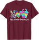 Peace Love Loaded Tea Tie Dye Leoaprd Print Summer Vacations Women T-Shirt - T-Shirt | Maroon
