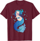 Mermaid Dinosaur Shirt Mermsaurus T-Rex Funny Sea Rex T-Shirt - T-Shirt | Maroon