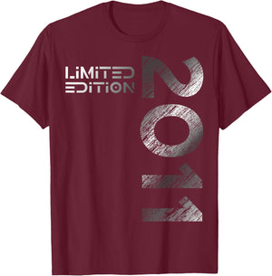 13th Birthday Limited Edition Vintage 2011 Boy Girl , black T-Shirt - T-Shirt | Maroon