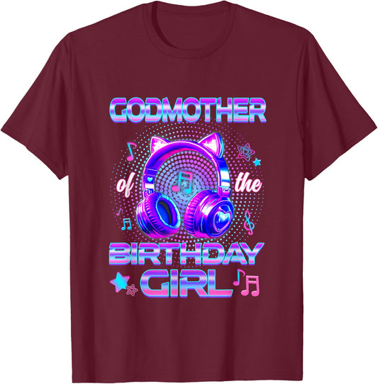 Godmother of The Birthday Girl K-Pop Korean Family Birthday T-Shirt - T-Shirt | Maroon