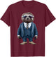 Sloth Men Woman Sloth In Suit Sloth T-Shirt - T-Shirt | Maroon