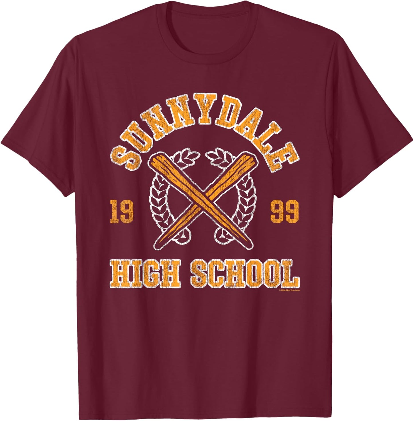 Sunnydale High School Class of '99 Retro Logo TV Show T-Shirt - T-Shirt | Maroon