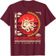 Japanese Mordern Vintage Graphical Octopus Art Men Women T-Shirt - T-Shirt | Maroon