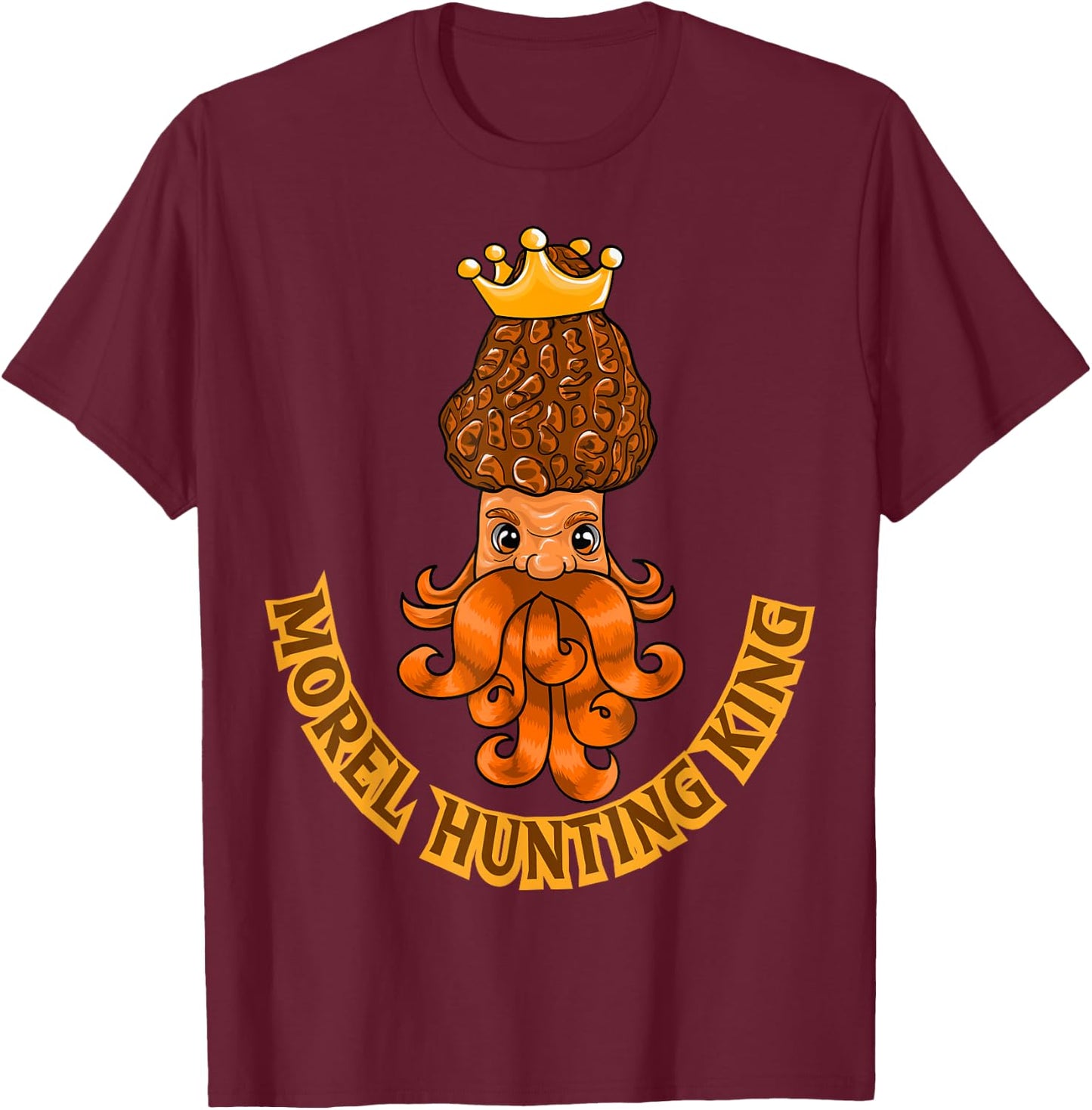 Morel Hunting Funny Mushroom Fungi Morel Hunting T-Shirt - T-Shirt | Maroon