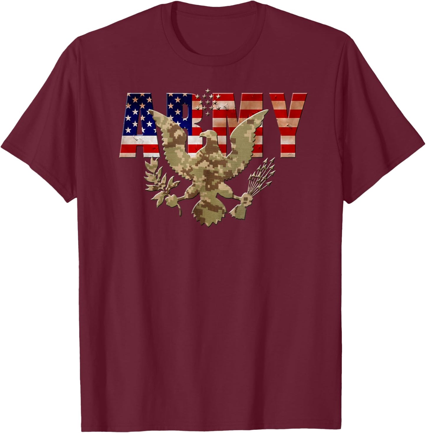 Us Army Eagle T-Shirt - T-Shirt | Maroon