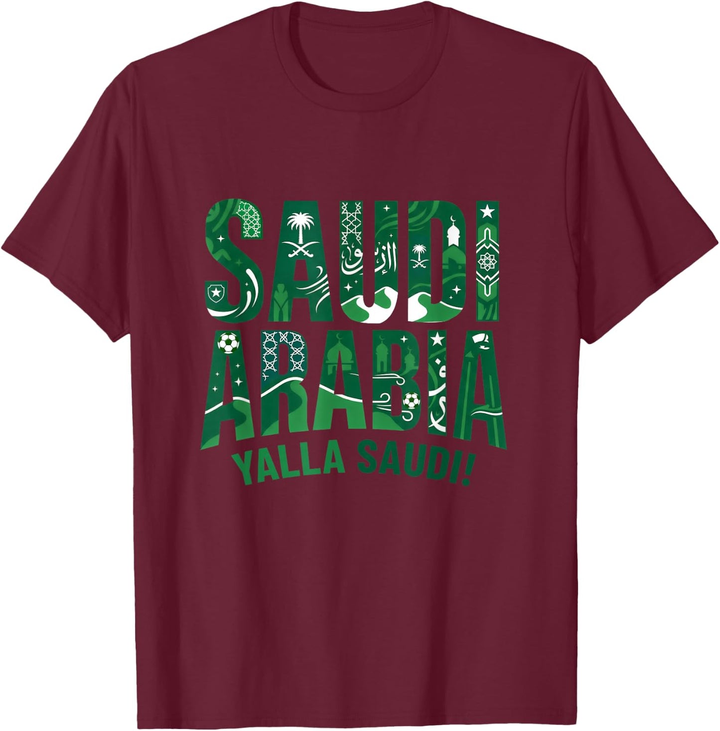 Saudi Arabia T-Shirt - T-Shirt | Maroon