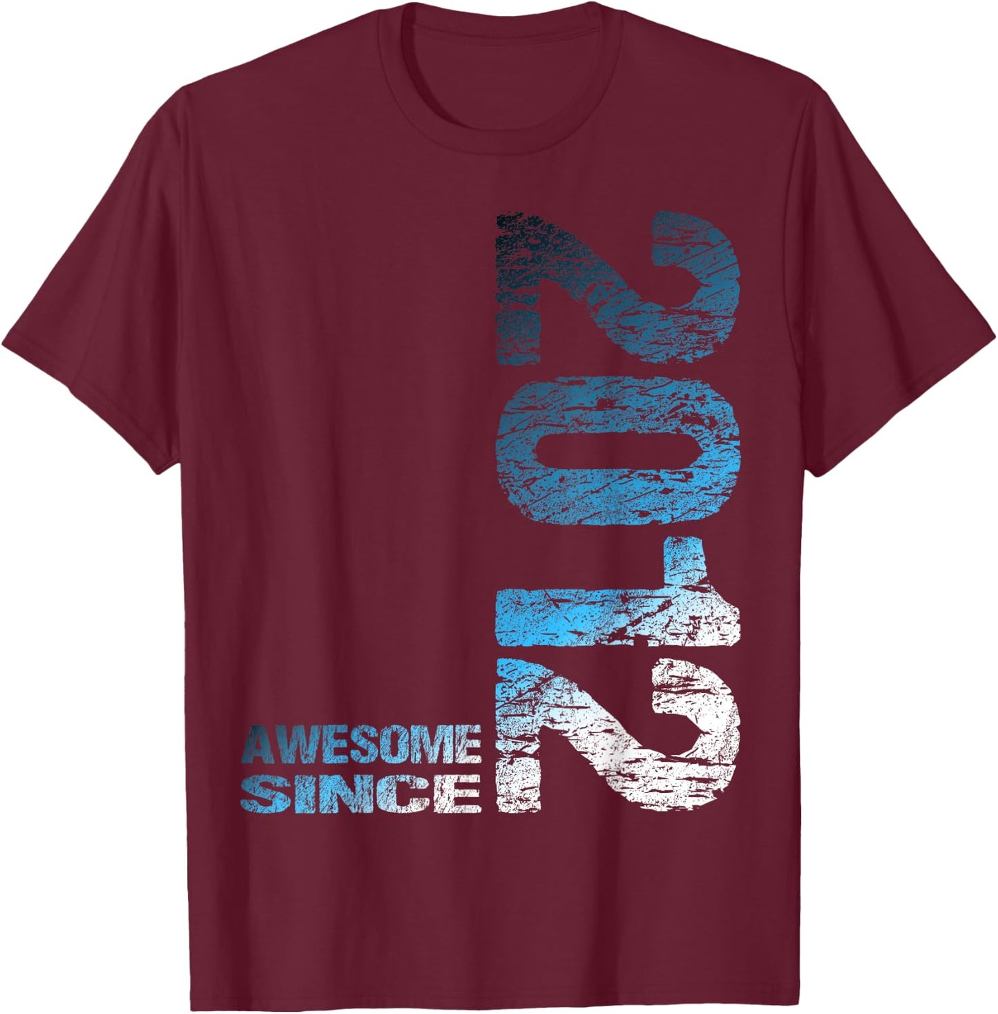 Awesome since 2012 13th Birthday Born 2012 T-Shirt - T-Shirt | Maroon