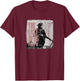 The Last of Us" Ellie & Rifle - Black, Classic Fit, Adult, Short Sleeve T-Shirt - T-Shirt | Maroon