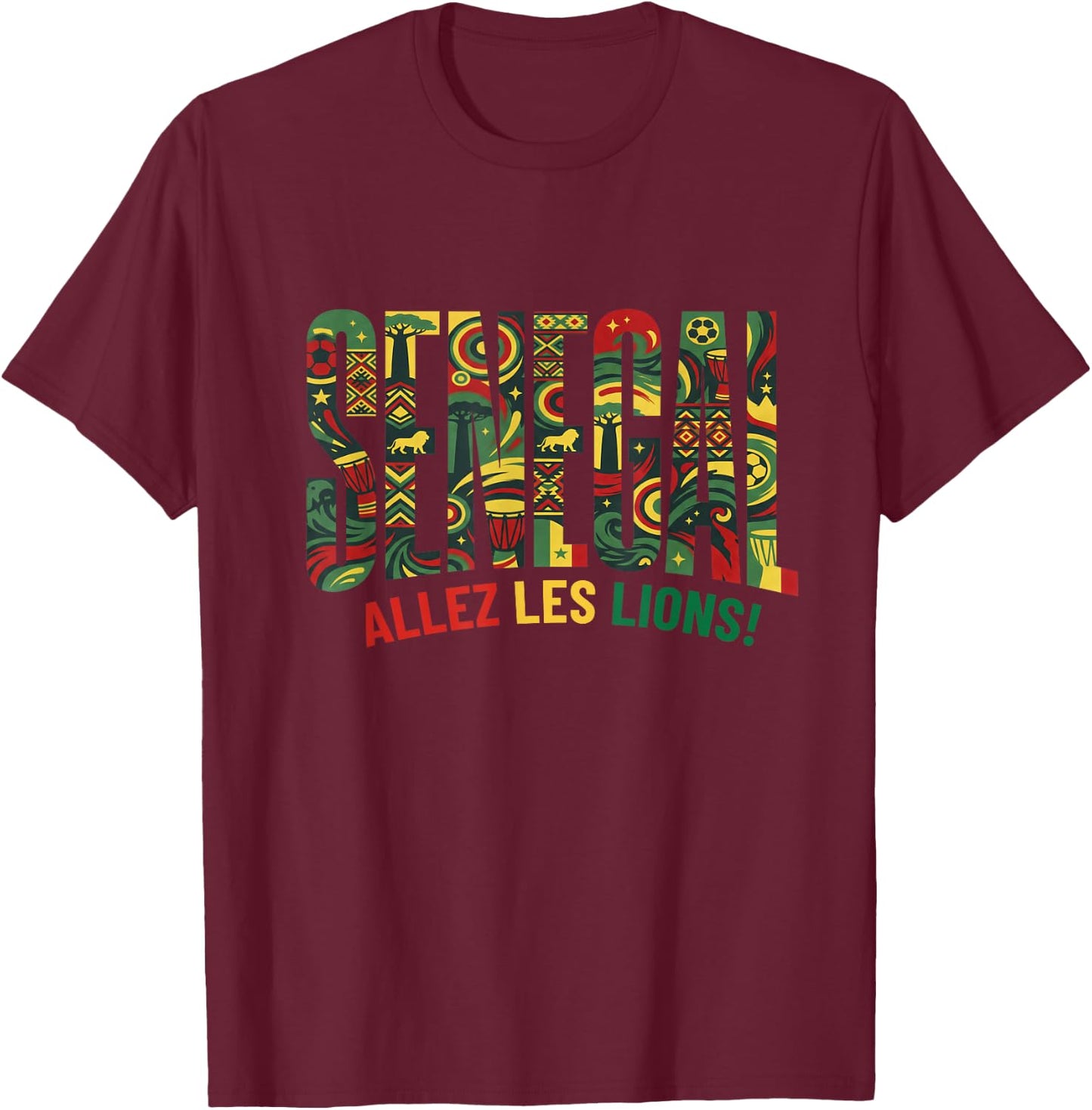 Senegal T-Shirt - T-Shirt | Maroon