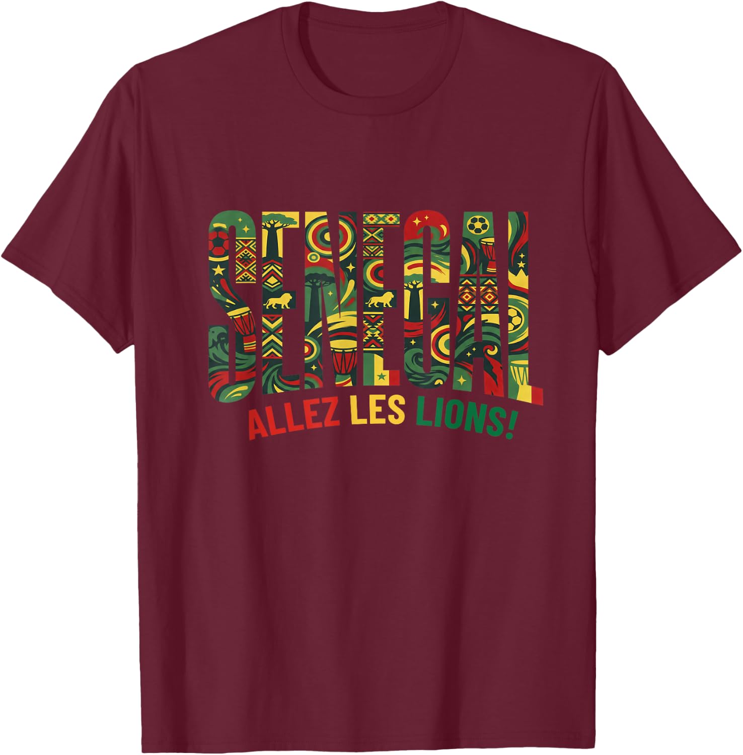 Senegal T-Shirt - T-Shirt | Maroon