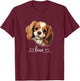 Cute Dog Graphic Puppy Cavalier King Charles Spaniel Dog , Small, Black T-Shirt - T-Shirt | Maroon