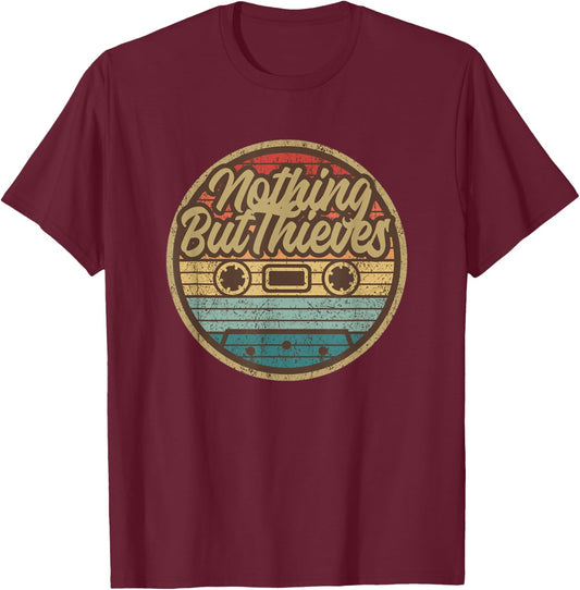 Vintage Nothing But Thieves Retro Cassette Musician T-Shirt - T-Shirt | Maroon