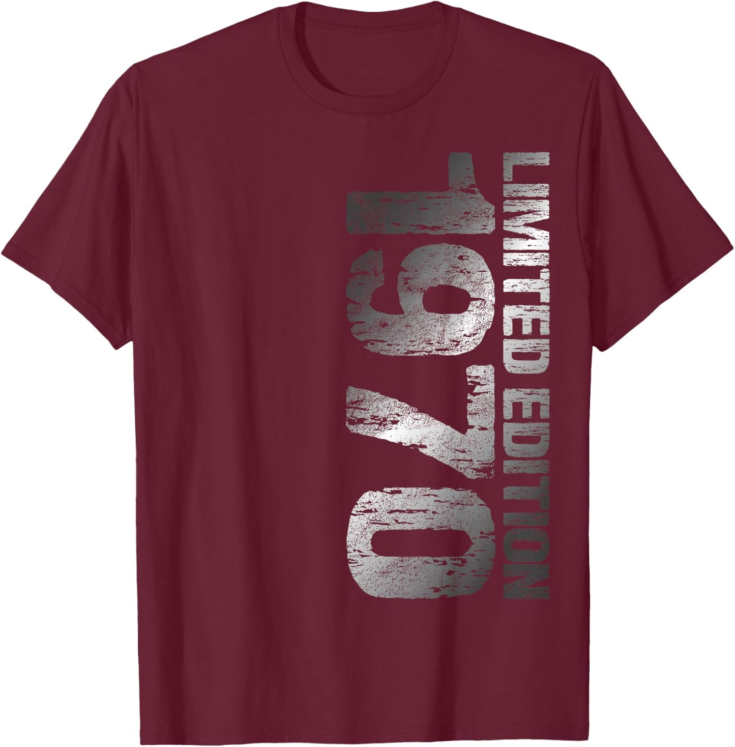 1970 Man Woman 53rd Birthday Limited Edition 53 , black T-Shirt - T-Shirt | Maroon