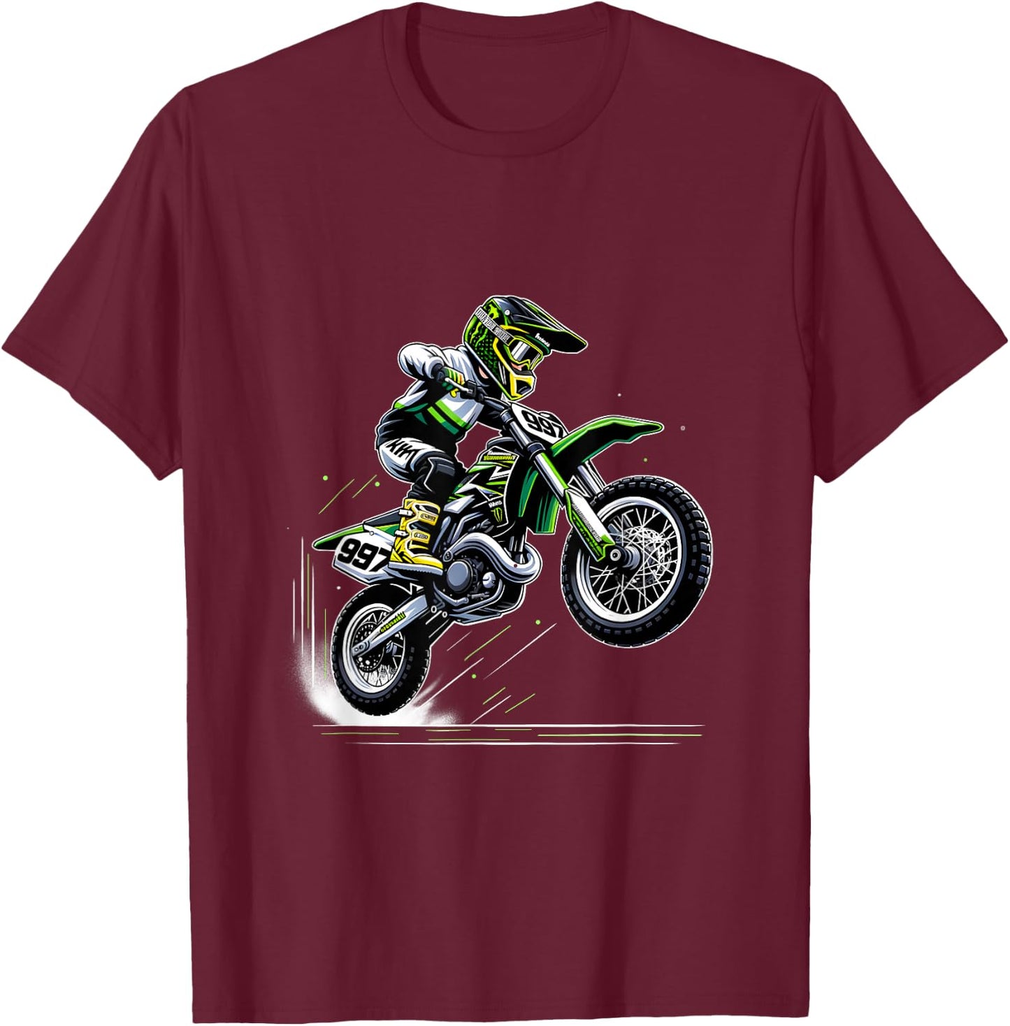 Motorcross Jungen Dirtbike T-Shirt - T-Shirt | Maroon