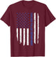 Chicago Police Officer American Flag Thin Blue Line Women Men T-Shirt - T-Shirt | Maroon