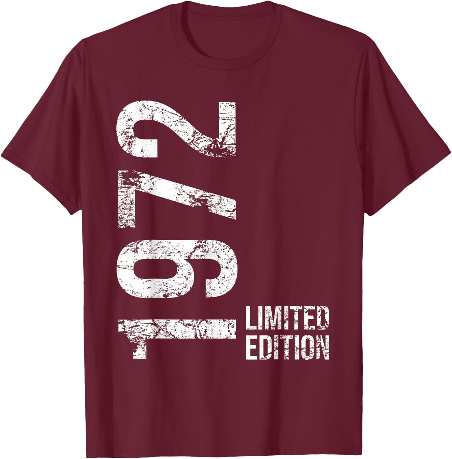 51st Birthday Man Woman 51 Years 1972 Gift , black T-Shirt - T-Shirt | Maroon