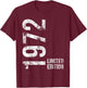 51st Birthday Man Woman 51 Years 1972 Gift , black T-Shirt - T-Shirt | Maroon