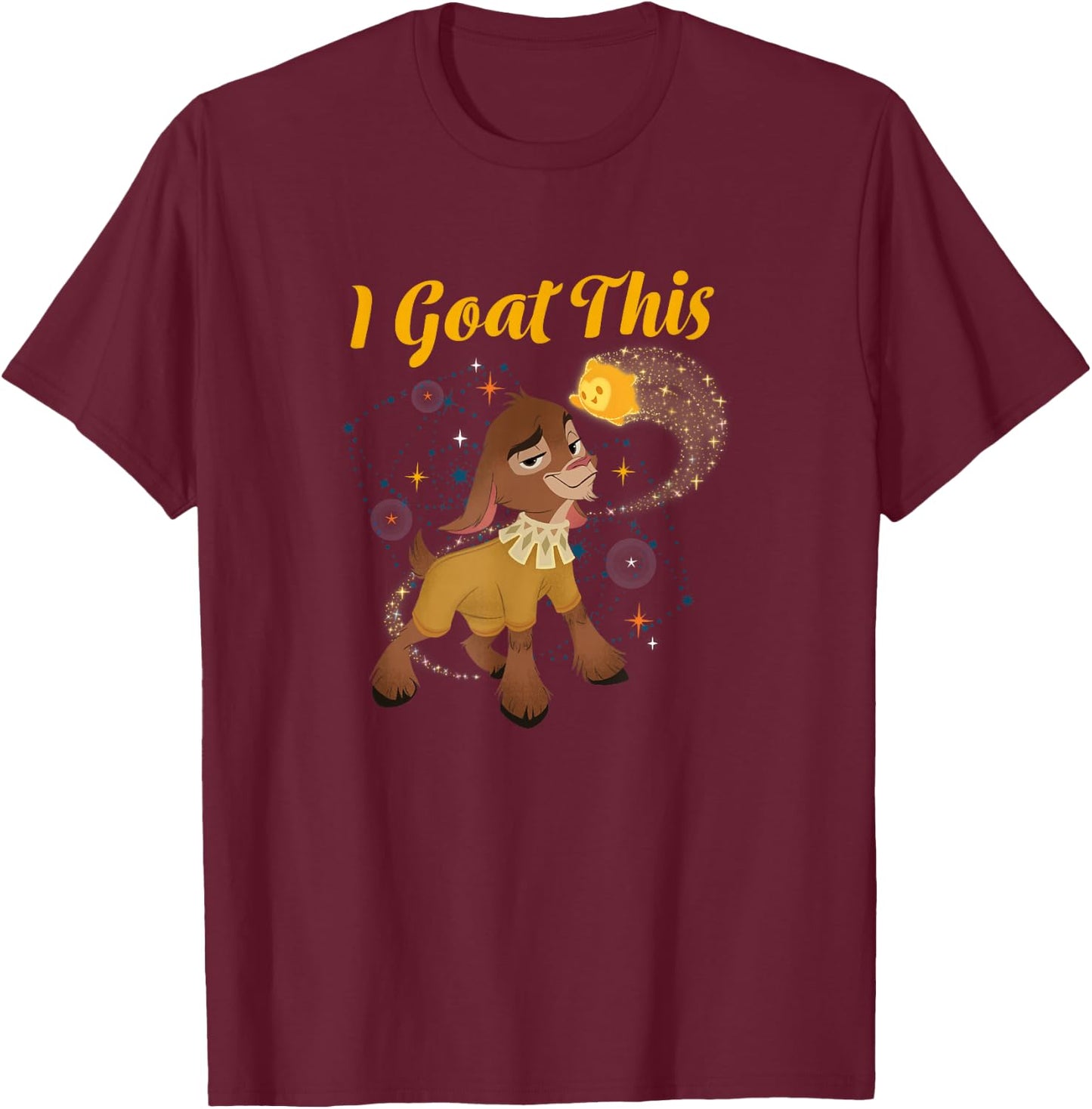Disney Wish Valentino & Star I Goat This Big Chest Poster T-Shirt - T-Shirt | Maroon