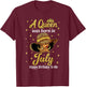 A Queen Was Born In July Leopard Hat Black Women T-Shirt - T-Shirt | Maroon