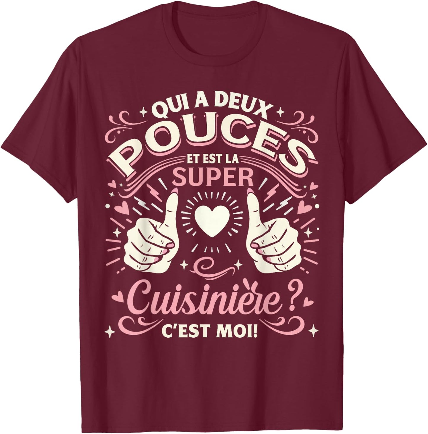 A Super Cooker Gift Woman Cook , Black, S T-Shirt - T-Shirt | Maroon