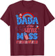 Dada of the Little Miss Firecracker Birthday 4th of July T-Shirt - T-Shirt | Maroon
