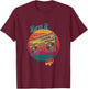 Retro Boombox Turn It Up Design T-Shirt - T-Shirt | Maroon