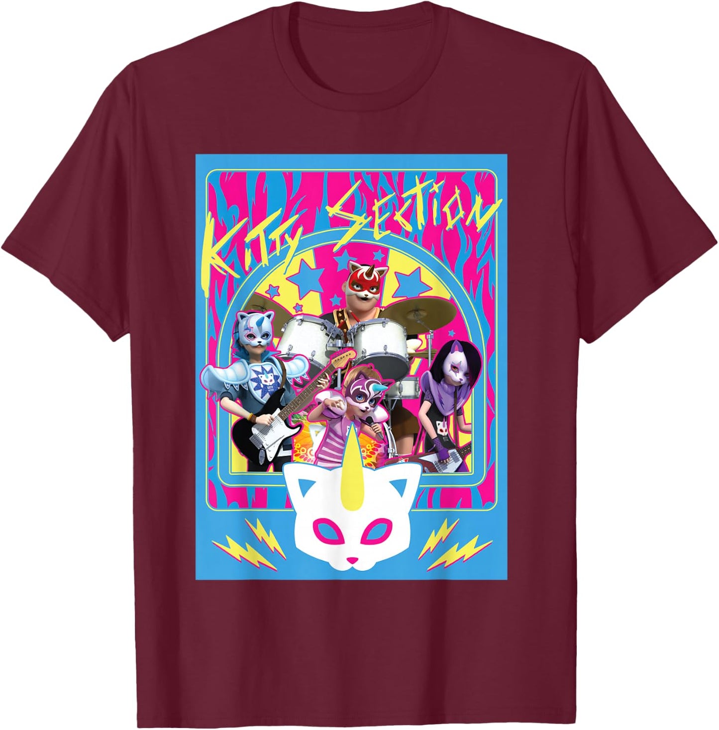 Miraculous Ladybug Music Kitty Section Poster T-Shirt - T-Shirt | Maroon