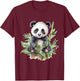 Watercolor Panda T-Shirt - T-Shirt | Maroon