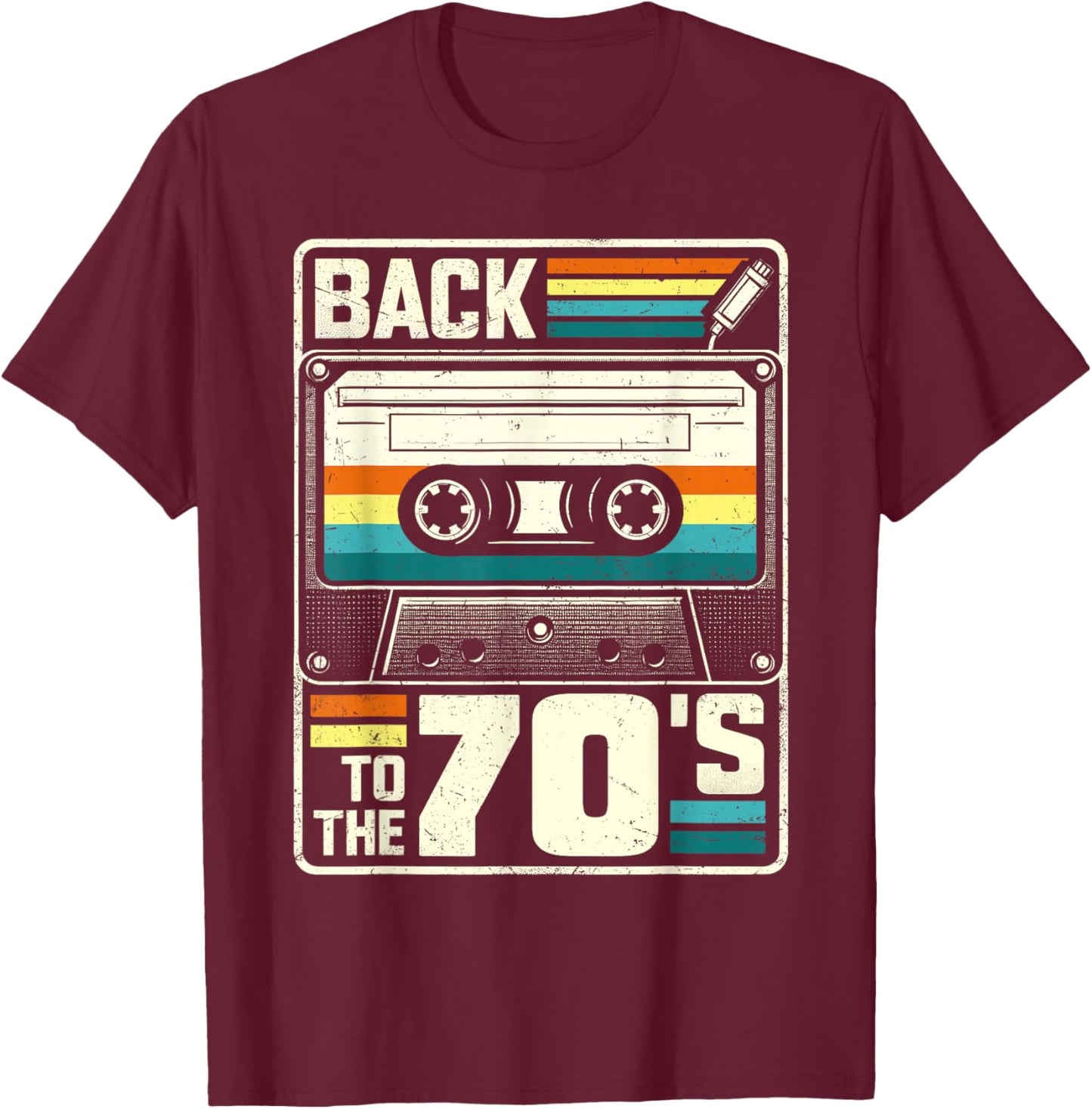 70s Outfit | Back to The 70s Retro Party Carnival T-Shirt - T-Shirt | Maroon