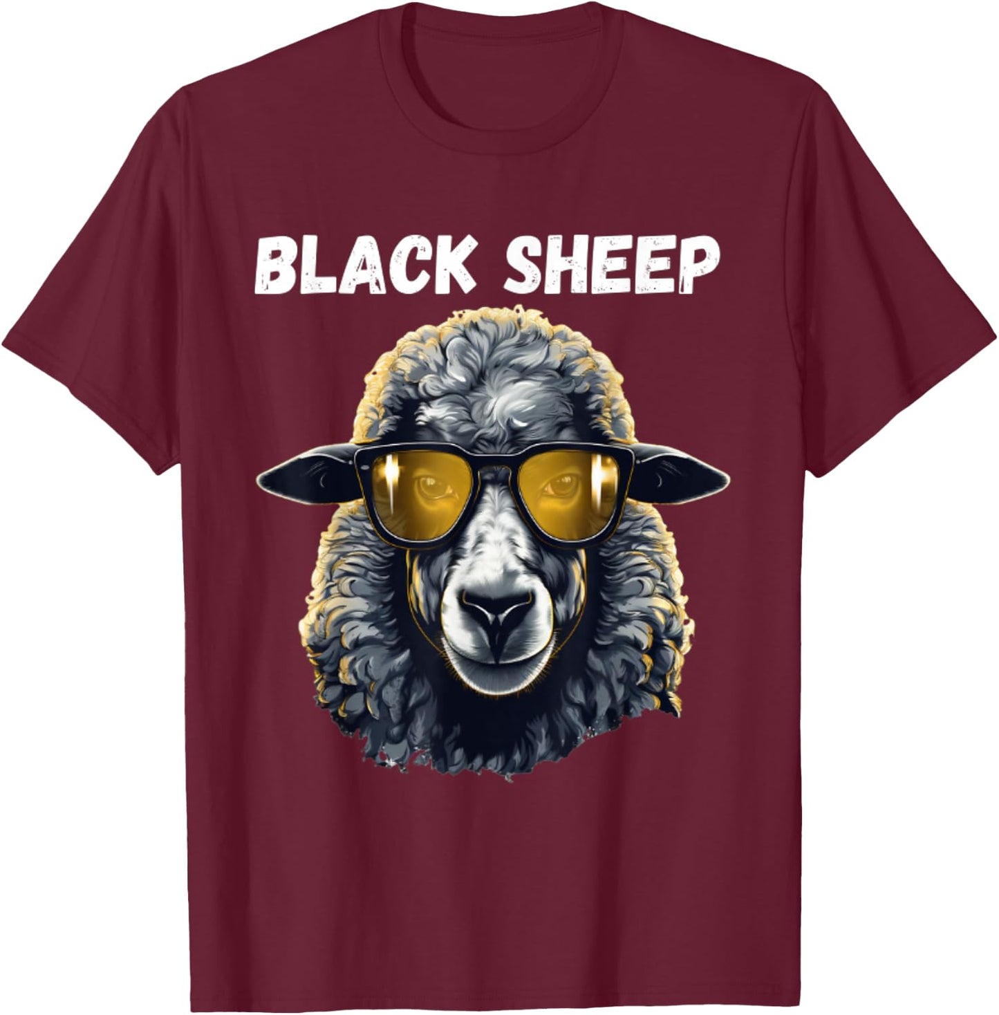 Black Sheep Squad - Outcast Black Sheep In Family T-Shirt - T-Shirt | Maroon