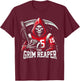 The Grim Reaper Football Player 15 T-Shirt - T-Shirt | Maroon