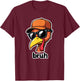 turkey face thanksgiving Bruh Boys Toddler youth man turkey T-Shirt - T-Shirt | Maroon