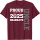 Uncle Senior 2025 Proud of a Class of 2025 Graduate T-Shirt - T-Shirt | Maroon
