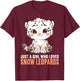 Just a Girl who loves Snow Leopards Lovers Snow Leopard T-Shirt - T-Shirt | Maroon
