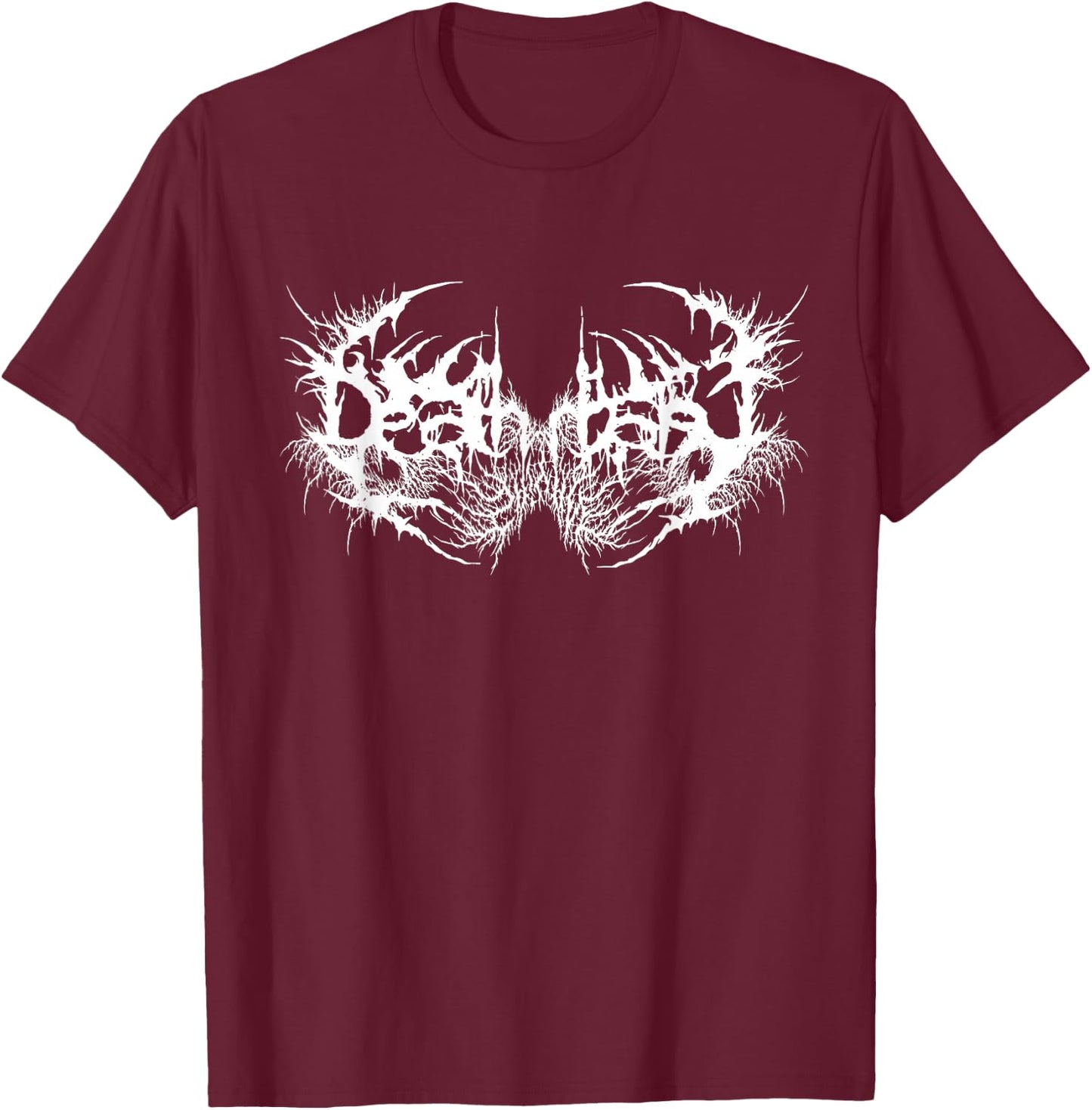 Death Metal Logo Symbol Font | Metalhead Musician T-Shirt - T-Shirt | Maroon