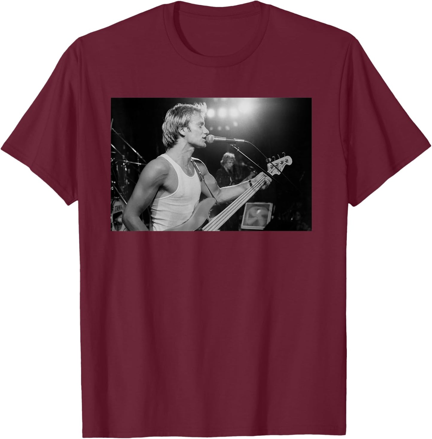 The Police Sting Singer On American Tour 1980 , grey, S T-Shirt - T-Shirt | Maroon
