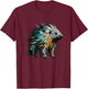 Polygon Art Porcupine Porcupines Quill Pig T-Shirt - T-Shirt | Maroon