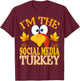 Thanksgiving I'm The Social Media Turkey Matching T-Shirt - T-Shirt | Maroon