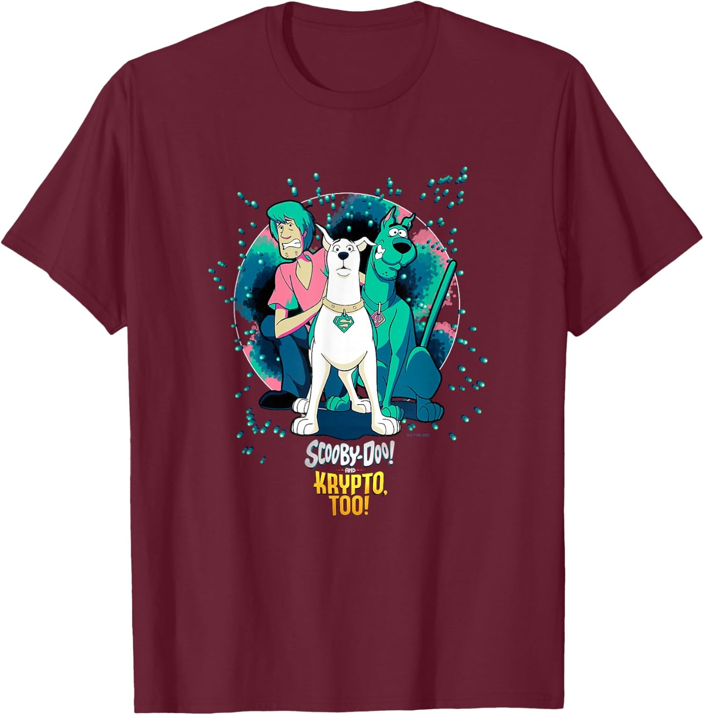 Scooby-Doo! and Krypto, Too! Super Krypto Hero Trio T-Shirt - T-Shirt | Maroon