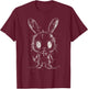 Creepy Bunny Rabbit Doll Goth Alt Scary Horror Aesthetic T-Shirt - T-Shirt | Maroon