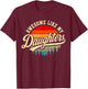 Awesome Like My Daughters Vintage Retro Sunset Father's Day T-Shirt - T-Shirt | Maroon