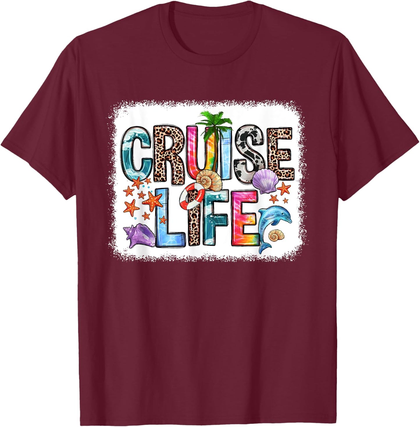 Family Cruise Life Cruise Outfits 2024 Matching T-Shirt - T-Shirt | Maroon