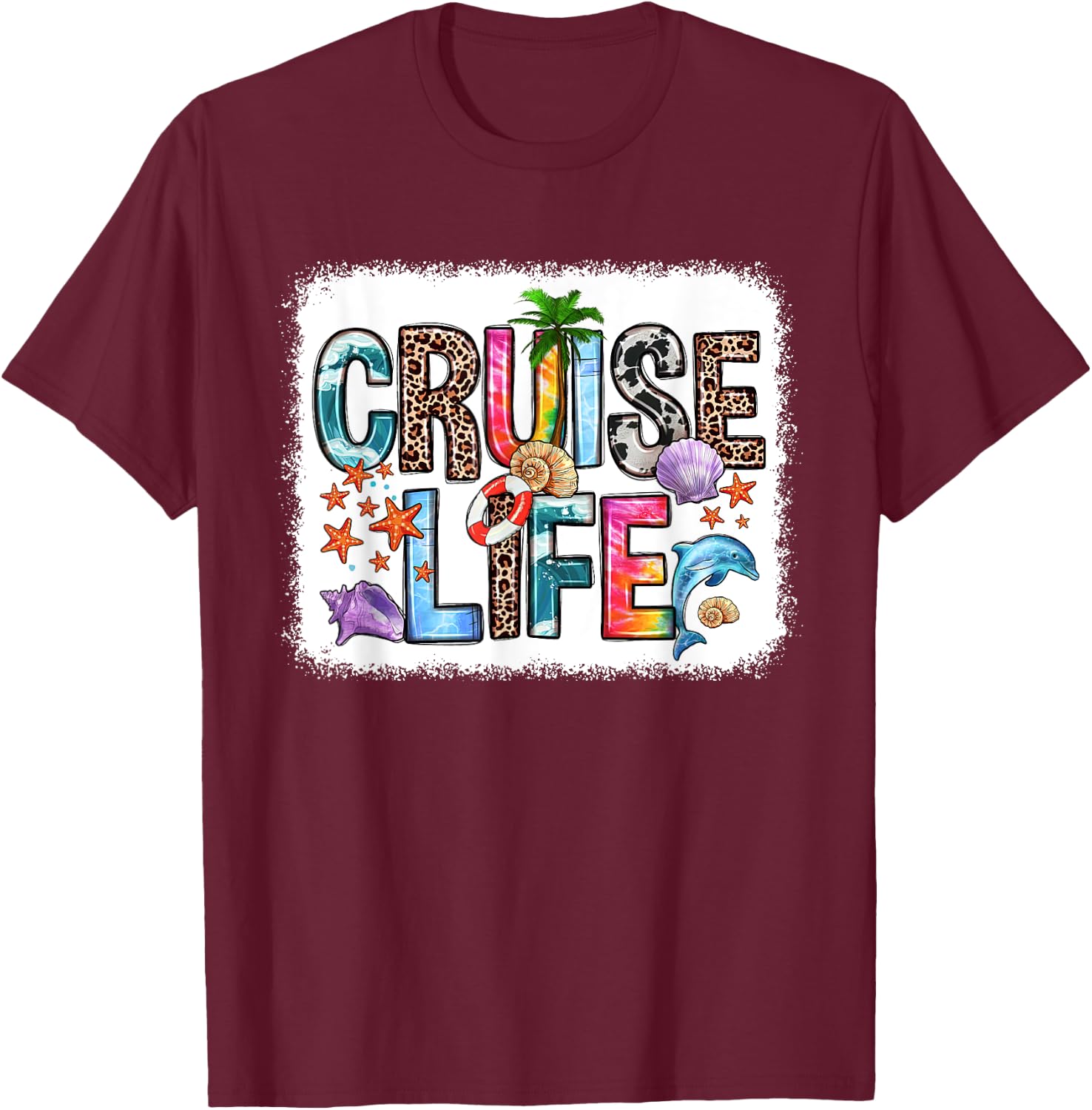 Family Cruise Life Cruise Outfits 2024 Matching T-Shirt - T-Shirt | Maroon